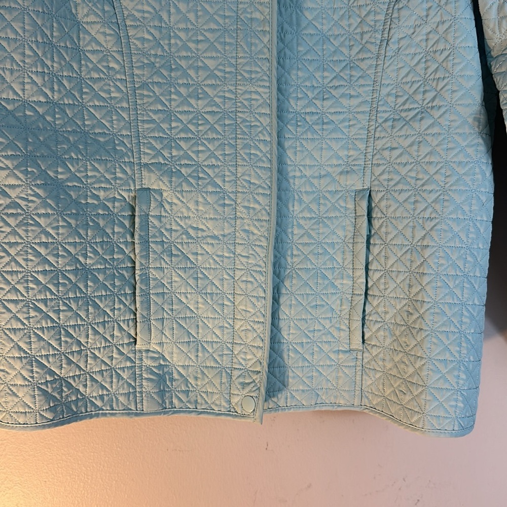 Laura Ashley Blue Quilted Jacket size MP - Picture 4 of 10